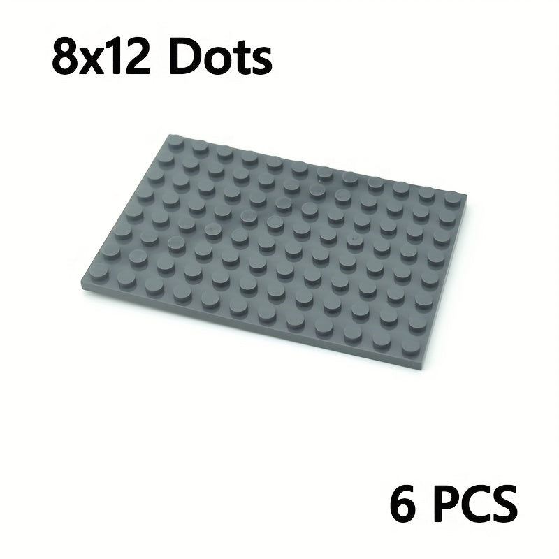 6pcs 20 32x30 Thin Bricks Red Yellow Green ABS Building Blocks Set