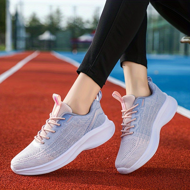 Women's Ombre Lace-up Mesh Sneakers Lightweight Athletic Shoes