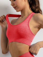 Seamless Push Up Yoga Sports Bra Quick Drying Tank Top