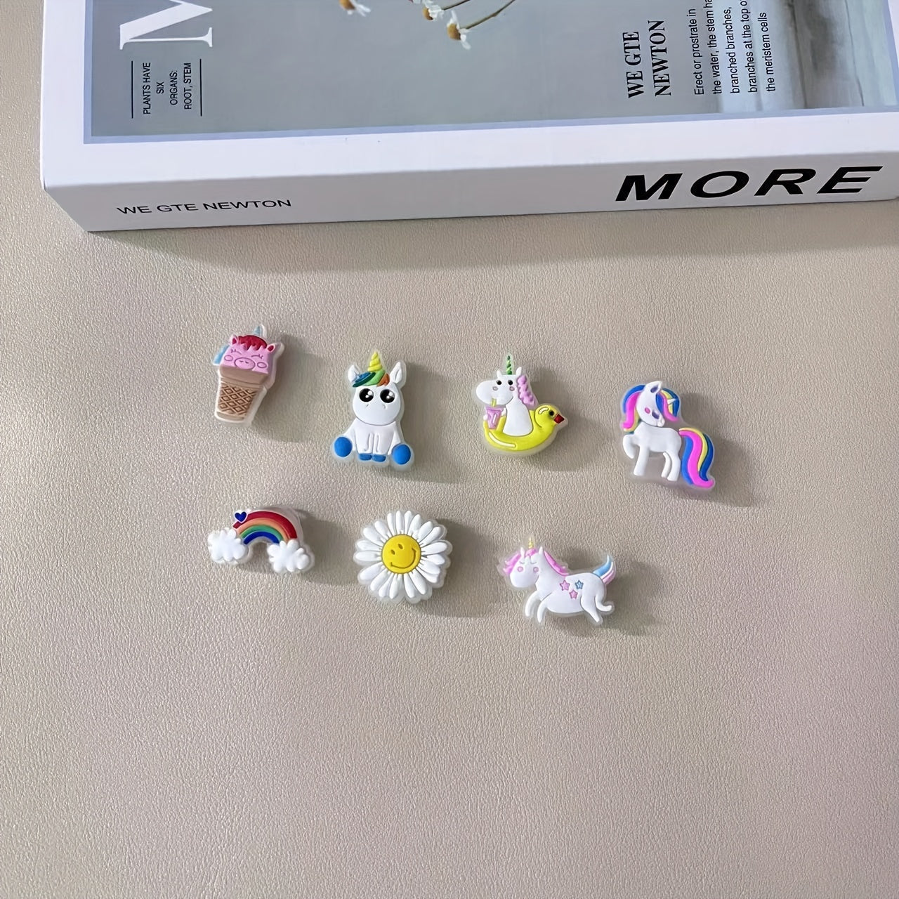 21pcs Luminous Rainbow & Unicorn Shoe Decoration Charms