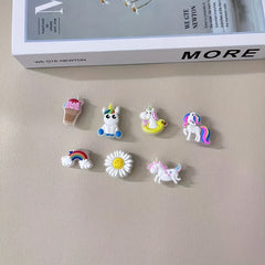 21pcs Luminous Rainbow & Unicorn Shoe Decoration Charms