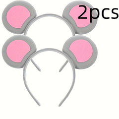 Pink Mouse Ear Headband Bow Hair Accessories