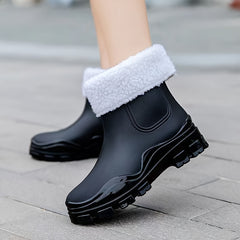 Women's Elastic Ankle Booties Mid Heel Chelsea Boots
