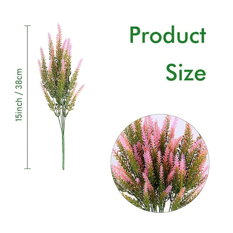 Artificial Lavender Bouquet UV Resistant for Garden Porch Decoration