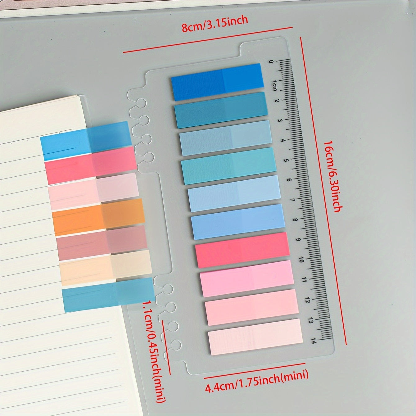400 PET Sticky Notes Set for Students & Office Workers