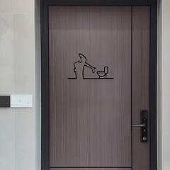 Vinyl Bathroom Sign Wall Decor - Easy Install, Holiday Gift, Bathroom Accessory