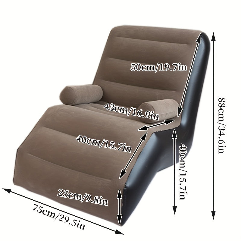 Inflatable Leisure Sofa Chair and Footstool Set for Home Entertainment