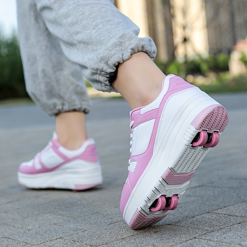 Girl's Roller Shoes Skate Sneakers For Kids