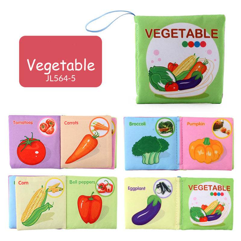 Educational Baby Cloth Books English Animal Fruit Cognitive