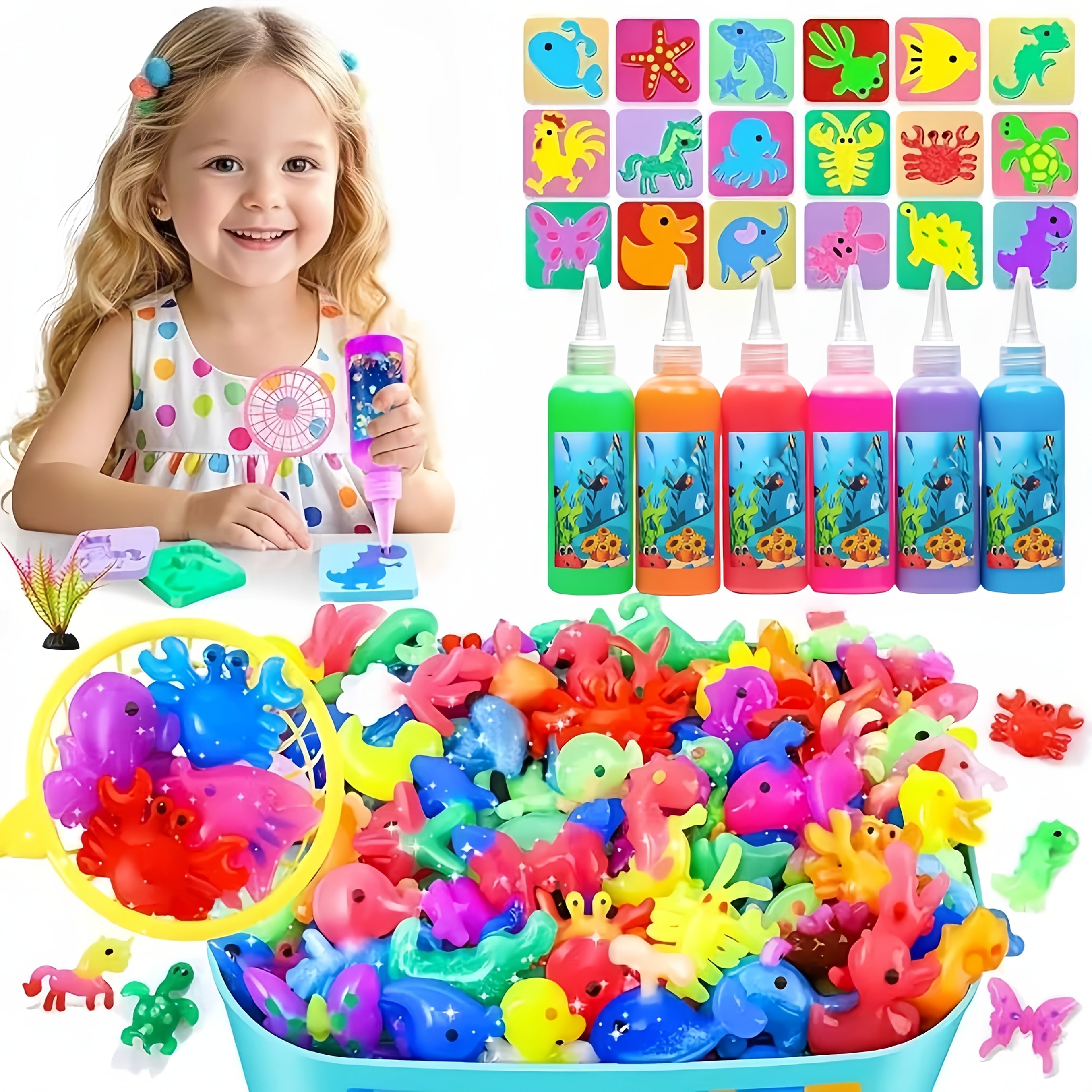 Water Baby Toy Set with Magic Water and Molds