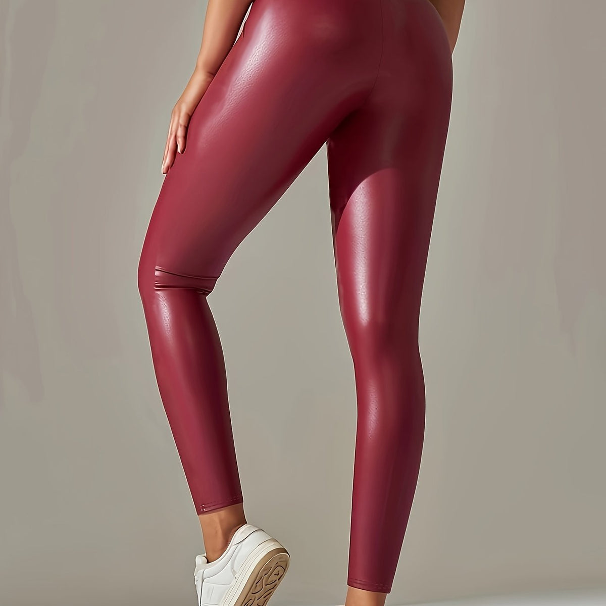  Faux Leather High Rise Leggings