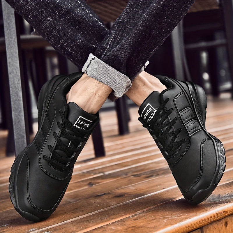  Men's Shock Absorption Running Shoes Non Slip Lace Up Sneakers