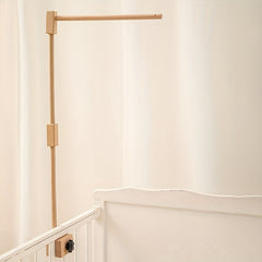 Sturdy Wooden Crib Bell Bracket with Rectangular Base