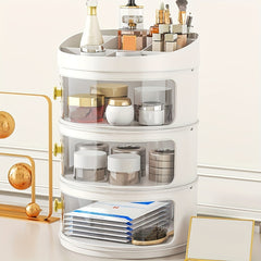 Flip Style Cosmetic Storage Box for Dressing Table and Household Organization