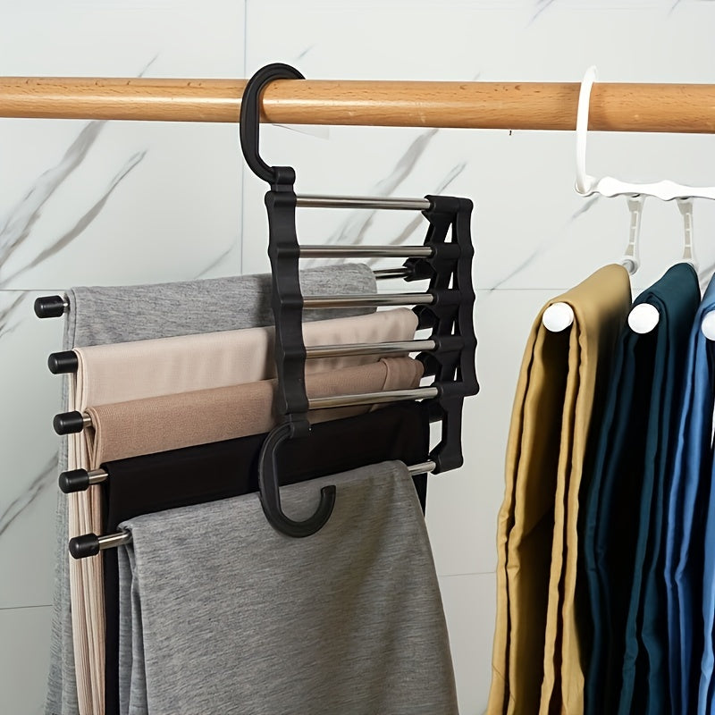 5-in-1 Stainless Steel Telescopic Pants Hanger