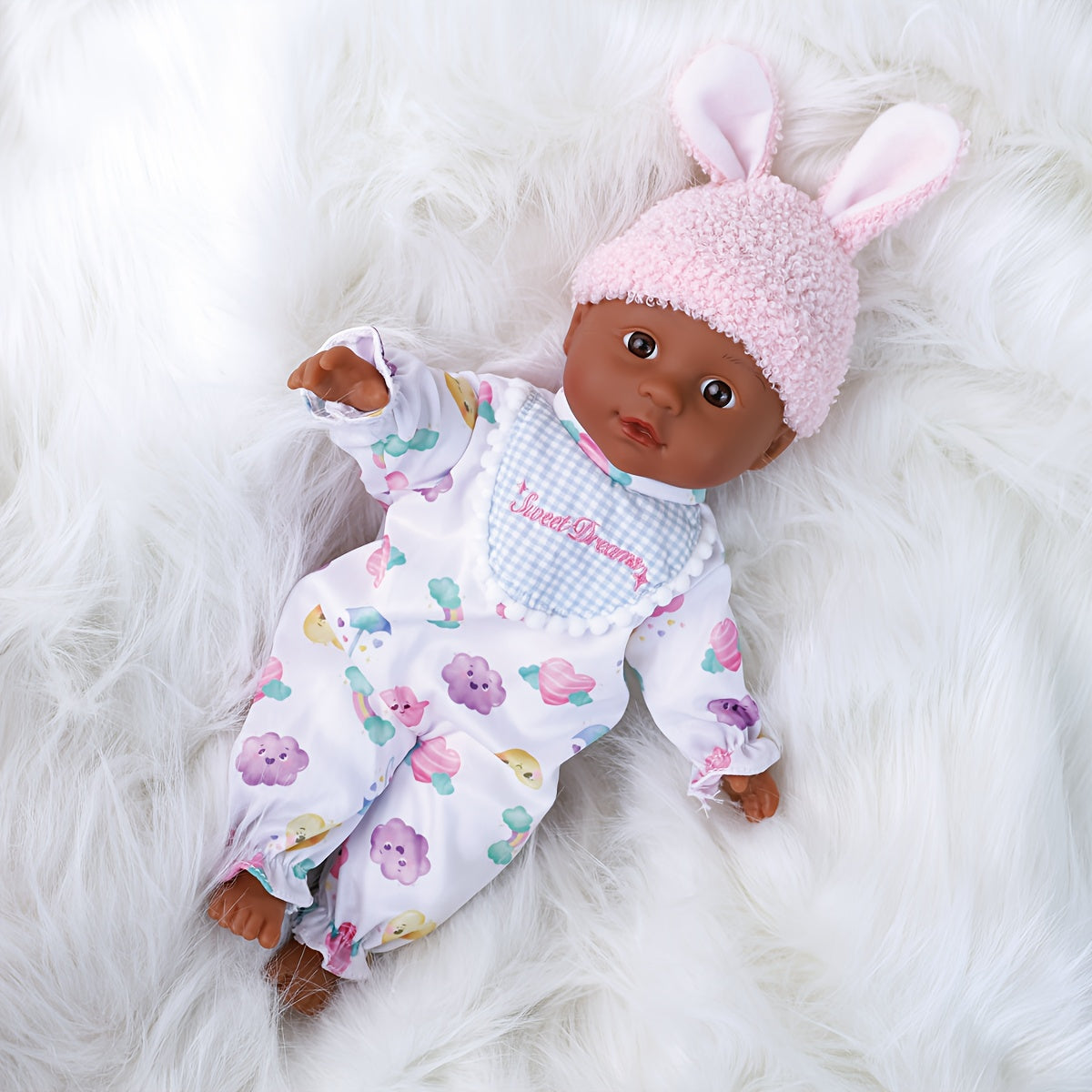 13" Reborn African American Doll Soft Body Realistic Look Boys Girls Birthday