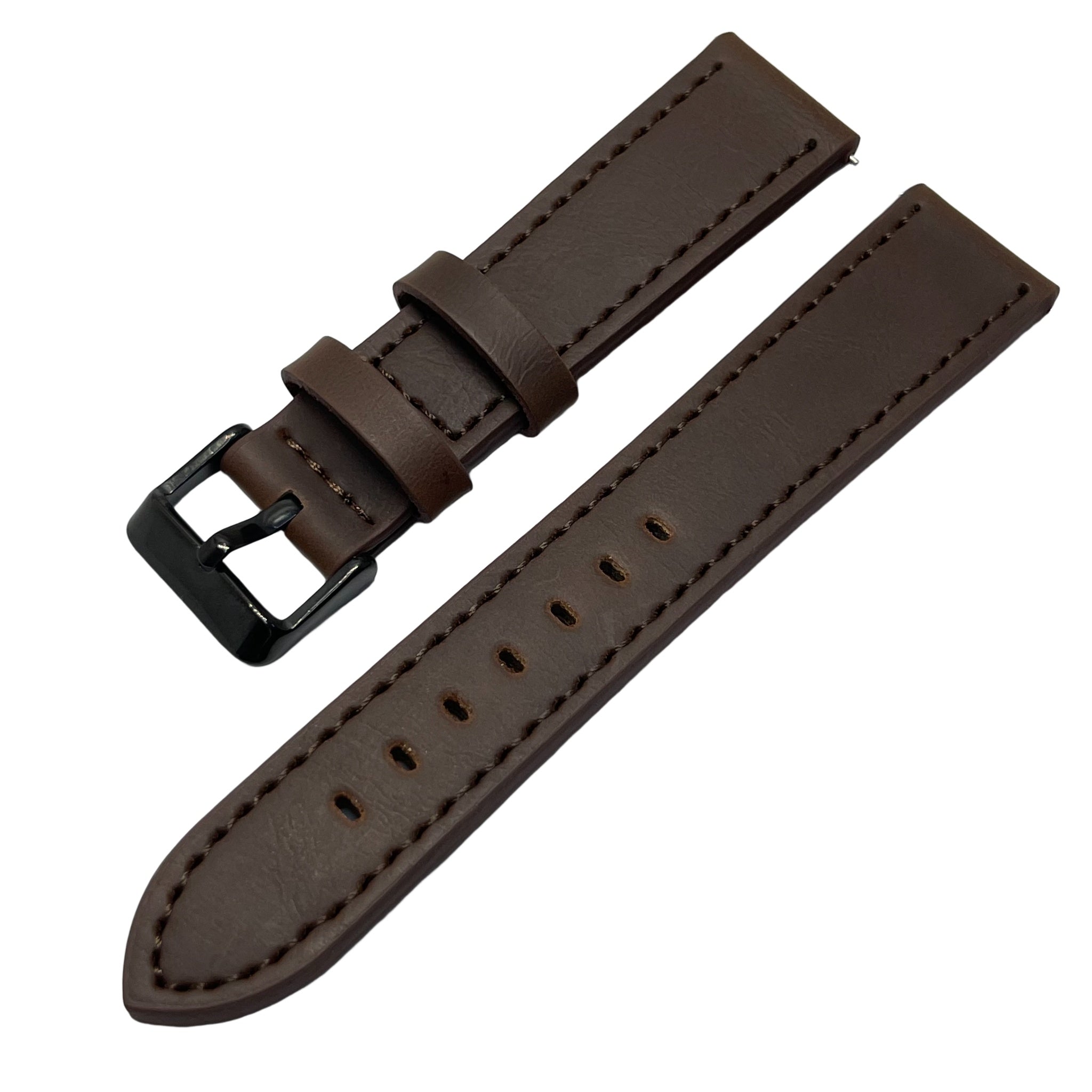 1pc Smart Watch With Switch Raw Ear Strap Leather 20mm