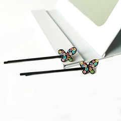 10 Pairs Rhinestone Butterfly Hair Clip Bobby Pin Hair Accessories