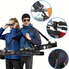 Adjustable Winter Snowboard Strap for Skiing Pole Carry 1pc