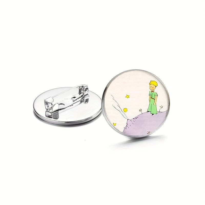 Little Prince Brooch Pins - Bronze/Silver