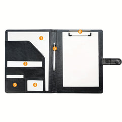 Stylish A4 Leather Folder & Notebook
