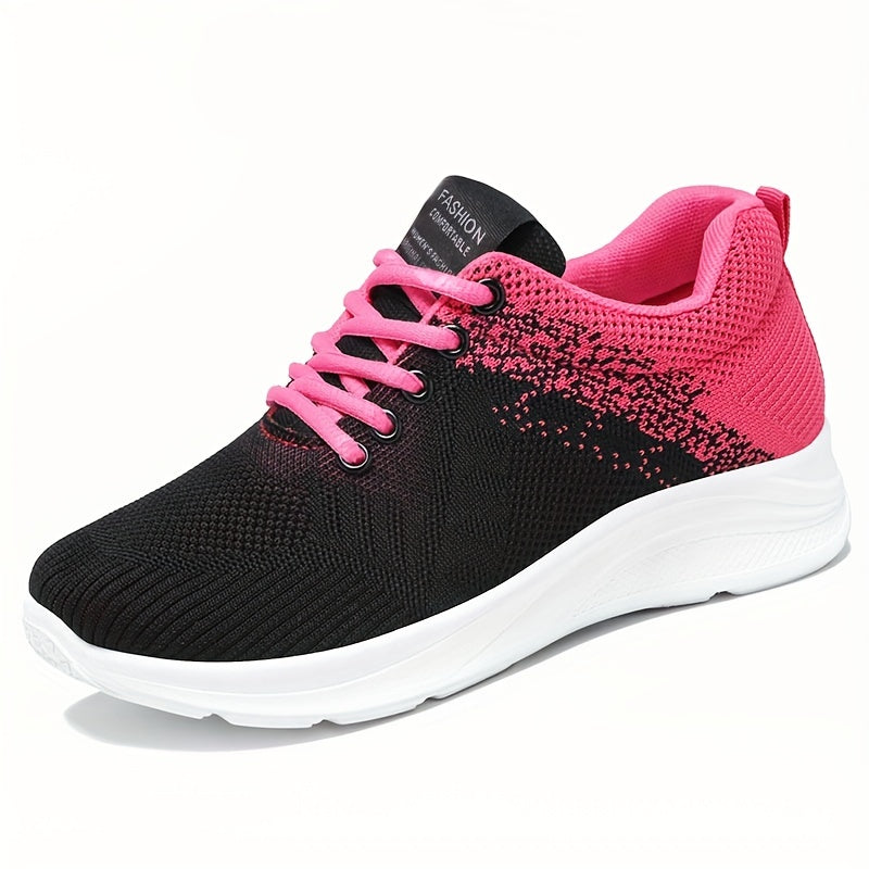 Thick Sole Shock Absorption Lightweight Sneakers Mesh Breathable
