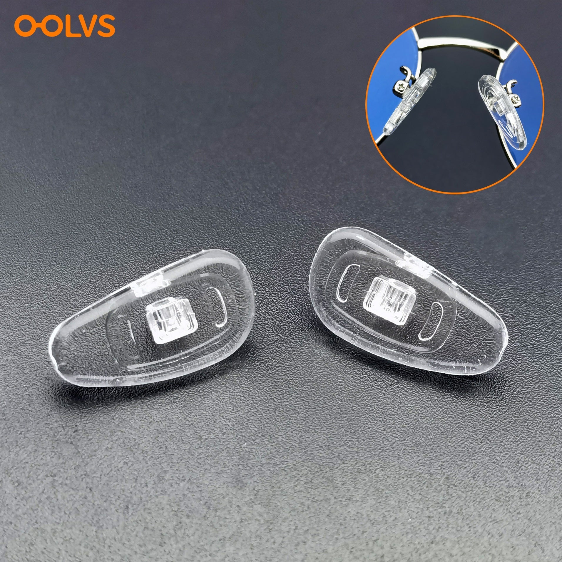 OOLVS Sunglasses Nose Pads 10 Pairs Transparent Silicone Glasses Nose