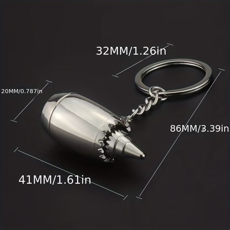 Mini Airplaine Engine Shape Keychain Lightweight Turbine Pendant Key Ring