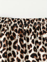 Girls Leopard Print Flare Pants for Outfit