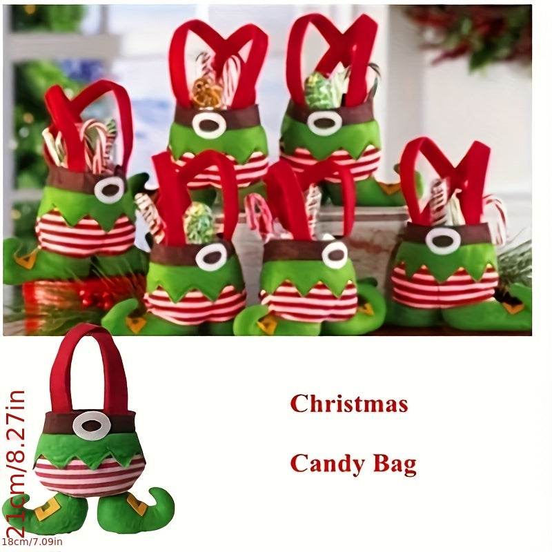 Christmas Candy Gift Bag Scene Decor Holiday Accessory