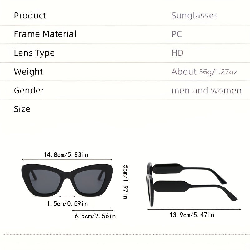 Y2K Cat Eye Sunglasses Gradient Glasses UV400