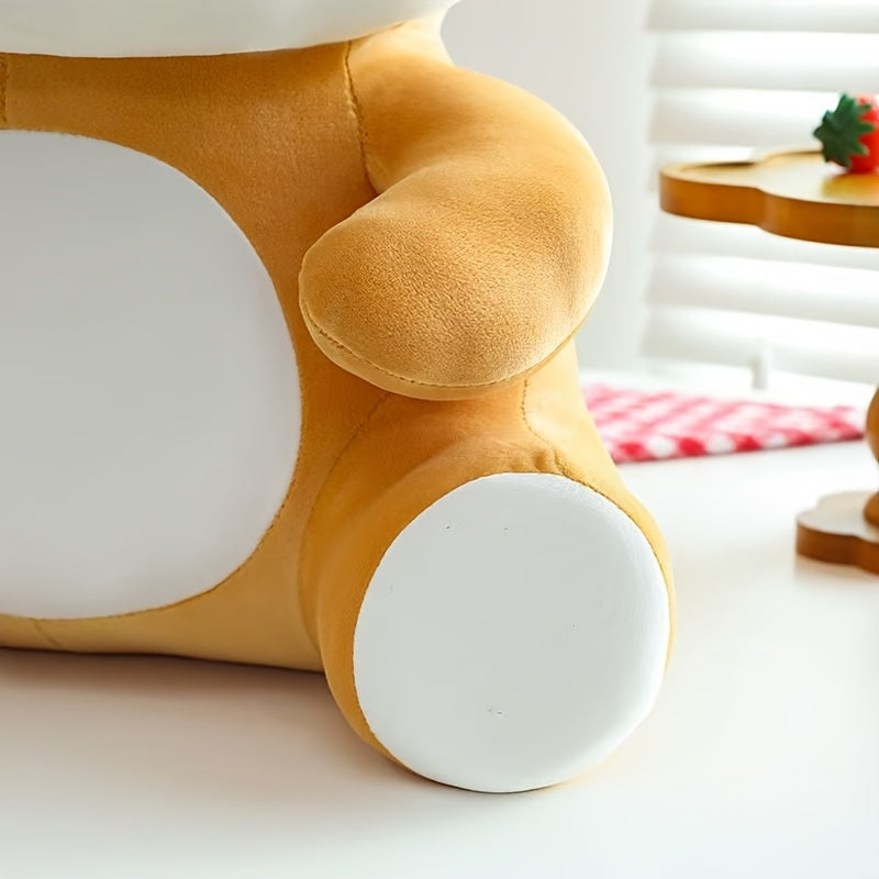 13.78in Shiba Inu Plush Toy Warm Brown Grinning