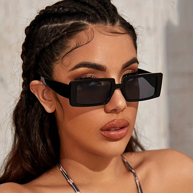 Vintage Rectangle Sunglasses UV400 Sun Shades Glasses