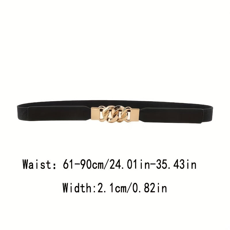 Women's Elastic Thin Belt Waist Seal For Dress Sweater Coat