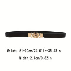 Women's Elastic Thin Belt Waist Seal For Dress Sweater Coat