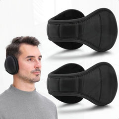Aigra Men'S Winter Folding Ear Muffs Plush Lining Warm Head Protection