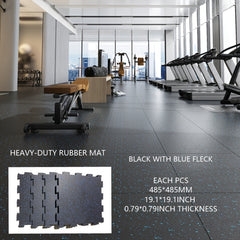 4pcs Upgraded High Rubber Fitness Mats - 20mm Thickness Shock Absorption Mats