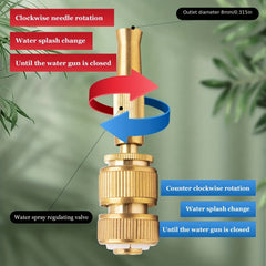 Adjustable Pressure Washer Garden Tool Sprinkler Brass Nozzle Water Gun