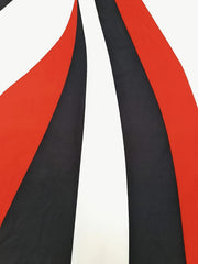  Colorblock Geometric Print Round Neck Dress