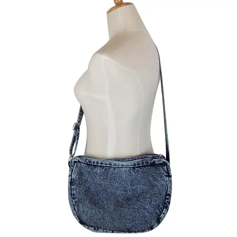 Women Denim Shoulder Bag Large Capacity Crossbody Messenger Bag