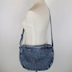 Women Denim Shoulder Bag Large Capacity Crossbody Messenger Bag
