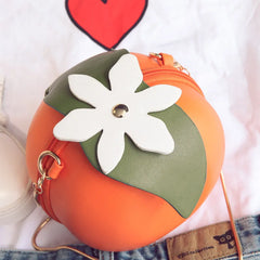 Orange Shape Women Shoulder Bag Crossbody Chain Messenger Purse