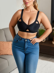  Bra Women's Plus Solid High Stretch Bralette