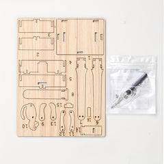 Wooden Monkey Flip Single Pole DIY Assembly Toy Kit
