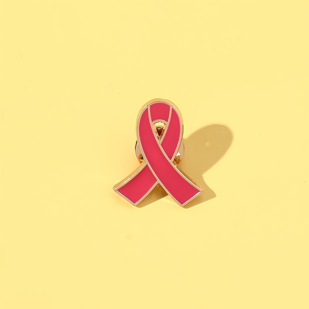Red Ribbon Lapel Brooch HIV AIDS Prevention Pin