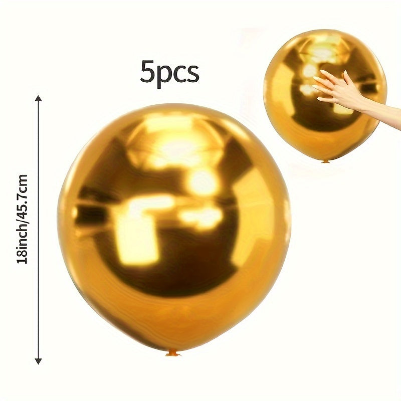 5 Metallic Balloons 45 72 Cm Latex Balloons Party Decorations