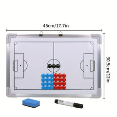 Aluminum Alloy Magnetic Soccer Tactics Board Football Coaching Clipboard