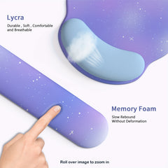 Multicolor Purple Starry Sky Wrist Mouse Pad