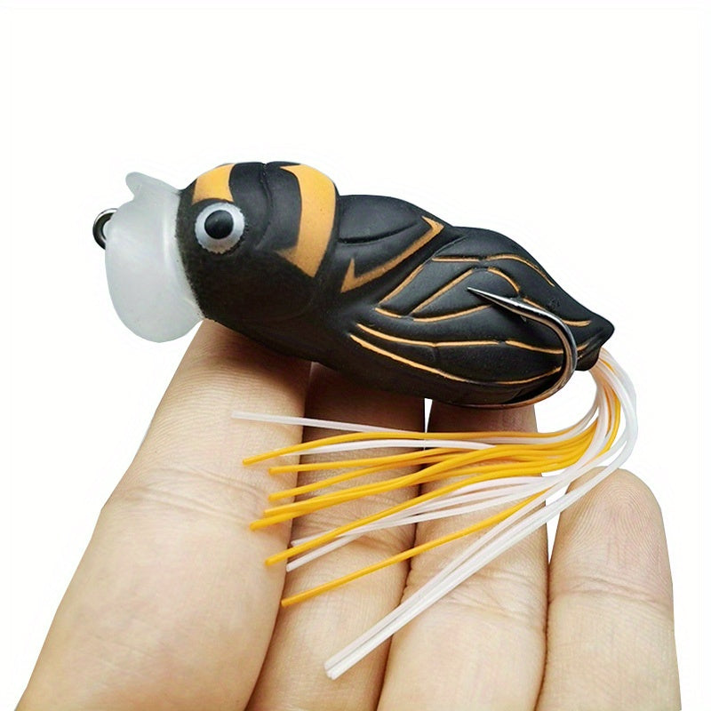 Bionic Cicada Silicone Soft Bait Double Hook Fishing Tackle
