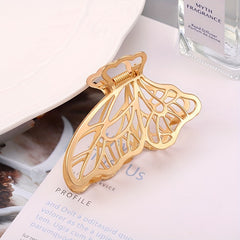 Large Butterfly Gold Claw Clip Strong Hold Hair Jaw Clip
